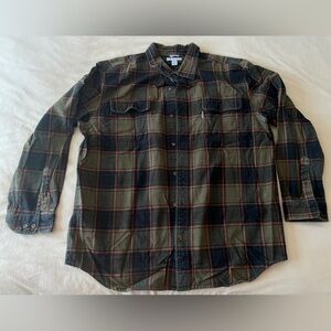 Discontinued Carhartt Heavy Flannel Plaid Button-Up Shirt